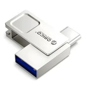 Orico U301 64GB strieborná / Flash disk / USB-A + USB-C / USB 3.2 Gen 1