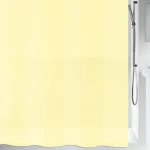 Spirella BIO žltá / Sprchový záves / 180 x 200 cm / PEVA / priesvitný