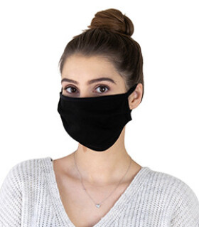 Ochranná maska, bavlnená na opakované použitie, päť balení - čierna