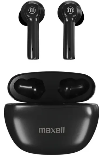 Maxell EB-BTDY+ DYNAMIC+ čierna / Slúchadlá / TWS / Bluetooth 5.3 / Dobíjacie puzdro USB-C / Výdrž 4 h (MAXELL DYNAMIC+ BLACK)