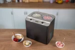 Unold 48835 Doppio NERO / Zmrzlinovač / 250 W / 1,2 l / nerezová oceľ / otočné ovládanie (48835)