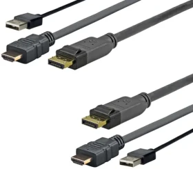VivoLink Pre HDMI + DP + USB kábel M - M 2m / HDMI 2.0 4K - 2K 60Hz / DP 4K 2K / HDCP / CEC (PROHDMIUSBDP2)