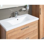 Mereo Vigo, kúpeľňová skrinka s keramickým umývadlom 61 cm, dub Riviera CN321