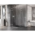 MEXEN/S - Lunar L Duo sprchovací kút dvere krídlové 70 x 70, transparent, biela 834L-070L-070P-20-00