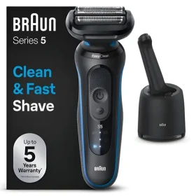 Braun Series 5 52-B7000cc čierna / Planžetový holiaci strojček / 50 min prevádzka / Wet Dry / vodeodolný / čistiaca stanica (4987176183422)