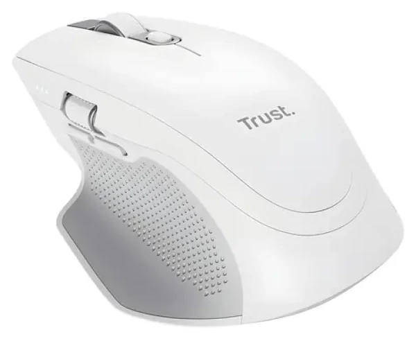 Trust Ozaa+ biela / Bezdrôtová myš / optická / 3 200 DPI / 6 tlačidiel / RF 2.4GHz / Bluetooth (24935)