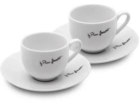 Lamart Kaffe Sada Šálka+ Podšálka 2+2ks 90ml biela / porcelán (8590669354481)