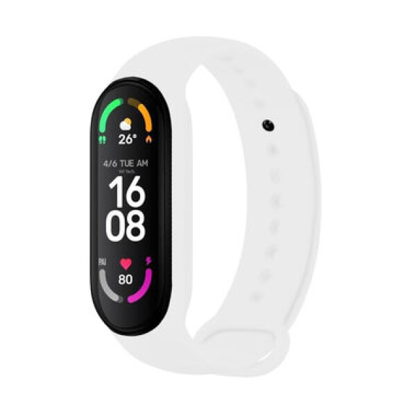 FIXED Silikónový remienok Silicone Strap pre XIAOMI Band 7/ Mi Band 6/ Mi Band 5 biely (FIXSSTB-989-WH)