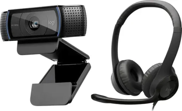 Logitech C920 HD Pro + H390 / Webkamera so slúchadlami / USB