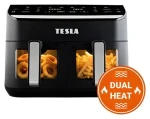 TESLA AirCook DualHeat QD464 XXL / Teplovzdušná fritéza / digitálne ovládanie / DualHeat technológie (8595689807559)