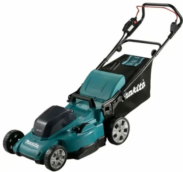 Makita DLM480CT2 / Aku Kosačka na trávu / 2x 18V / 3100 ot-min / až 800 m2 / záber 48 cm / kôš 62 l / 2x 5Ah (DLM480CT2)
