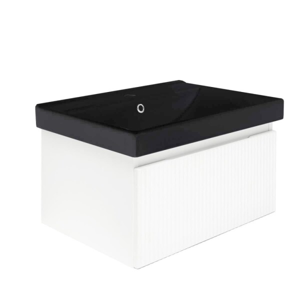 Kúpeľňová skrinka s umývadlom SAT Evolution 58x30x45 cm biela mat SATEVO60WMU1MB SATEVO60WMU1MB