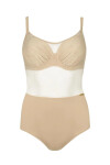 Dámske jednodielne plavky S 964 V1CM4 Como 4 beige-gold - Self 40D