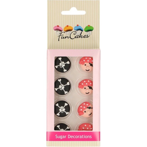 Čokoládové ozdoby piráti 8 ks - FunCakes - FunCakes