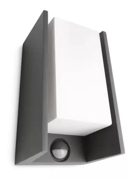 Philips Bridge IR 42W antracit / Vonkajšie nástenné svietidlo / E27 / IP44 / so senzorom / bez zdroja (SKL000392625)