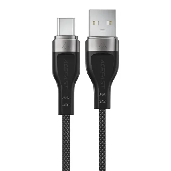 Acefast C11-04 čierna / Kábel / USB-A - USB-C / magnetický / 1,2 m / 3 A