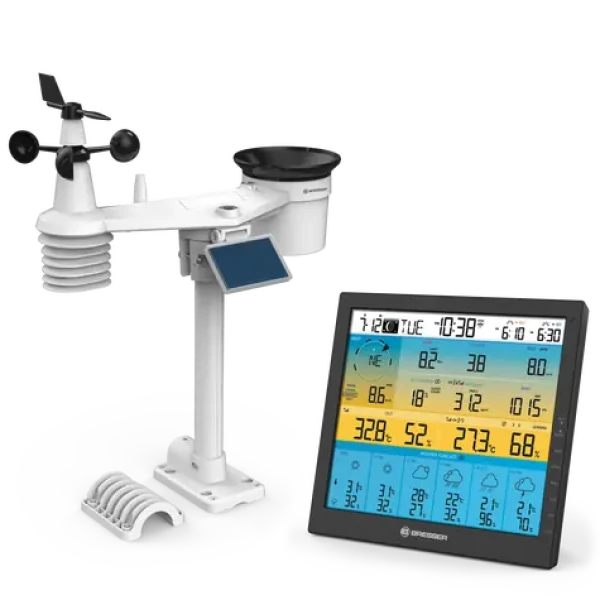 Bresser Weather Center 7-in-1 solar / Meteostanica / meranie teploty a vlhkosti / Wi-Fi (7003220)