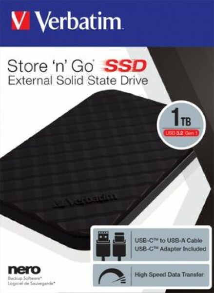 Verbatim SSD Store #39;n#39; Go 1TB čierna / Externý SSD / 2.5"/ USB 3.2 Gen. 1 (53230)