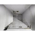 MEXEN/S - Lunar L sprchové dvere krídlové pravé 80, transparent, zlatá 834L-080-000-50-00-P