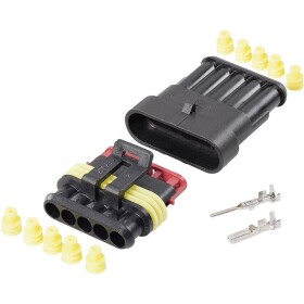 TE Connectivity sada konektorov Superseal AMP-Superseal 1.5mm Series Počet pólov 5 Raster (rozteč): 6 mm 30S006 1 sada; 30S006