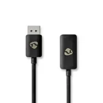 Nedis Kábel DisplayPort (M) - HDMI (F) 0.20 m čierna / poniklované (CCGP37108BK02)