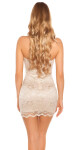 Sexy Bandeau-minidress with lace SAND GOLD Einheitsgroesse