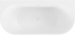 MEXEN/S - Oval+ voľne stojaca vaňa przyścienna 170 x 80, biela, sifón a prepad biela 52681708000-20