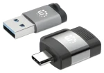 Manhattan sada adaptérov USB-C/USB-A čierna, šedá / Adaptér / 2 ks / USB 3.2 Gen 1 / 5 Gbit/s (356329)