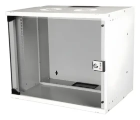 Equip ECO 540x400mm svetlo šedá / Nástenný rozvádzač / 19" / 9U / Sklenené dvere (EWM-09-5440-G)