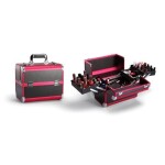 Aptel Kozmetický kufrík 35x25x31cm ružovo-čierny CA34A