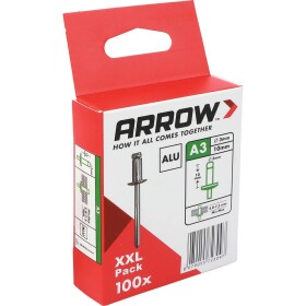 Arrow Tool Group 723097 slepý nit (Ø x d) 3 mm x 10 mm hliník hliník hliník RA 3 X 10 ALU 100ST 100 ks; 723097