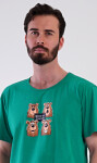 Pánske pyžamové šortky Bear Happy modrá M