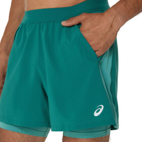 Pánske šortky 2N1 5IN M 2011D245-301 Green - Asics Road S