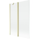 MEXEN - MIST vaňová zástena 120x150 cm 6mm f+s, zlatá kartáčovaná, číra 8A9-120-011-55-00