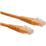 Roline 21.15.1537 RJ45 sieťové káble, prepojovacie káble CAT 6 U/UTP 1.00 m oranžová netienený 1 ks; 21.15.1537