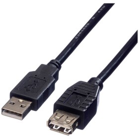 Roline USB kábel USB 2.0 USB-A zástrčka, USB-A zásuvka 1.80 m čierna tienený 11.02.8948; 11.02.8948