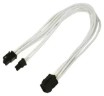 Nanoxia NXP683EW biela / Predlžovací kábel / PCI-E (6+2 pin) - PCI-E (6-pin) / 30 cm (NXP683EW)