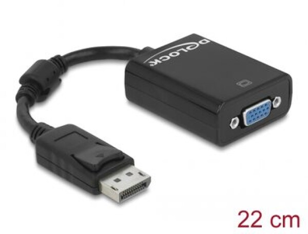 DeLock Adaptér DisplayPort 1.2 (M) - VGA (F) 0.12m čierna (61848)