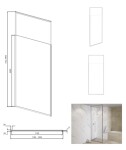 BESCO - Walk-in sprchovací kút ICON CHROM - Farba rámu - Chróm / Leštený hliník (ALU), Rozmer A - 120, Rozmer C - 200, Výplň - Číre bezpečnostné sklo - 8 mm BCICON12CC