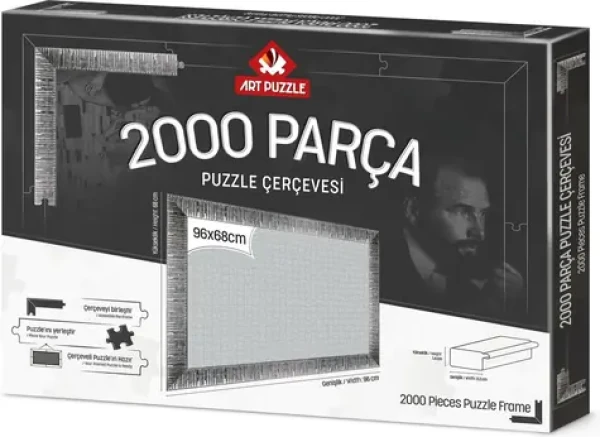 ART PUZZLE 14630 Rám na puzzle 96x68cm strieborná