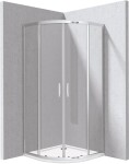 DEANTE - Funkia Evo štvrťkruh sprchovací kút s vaničkou, 80x80 cm KYPP0088P