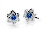 Cutie Jewellery Detské náušnice z bieleho zlata C2149-30-X-2 modrá