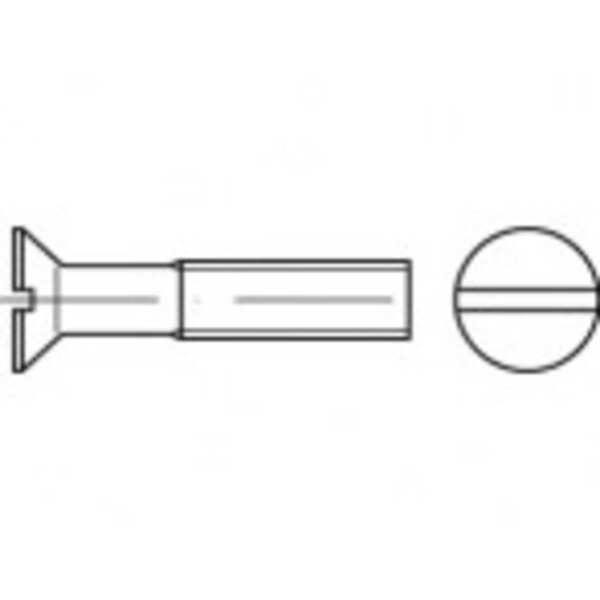 TOOLCRAFT TO-5361381 zápustné skrutky M2,5 5 mm drážka nerezová ocel A4 1000 ks; TO-5361381