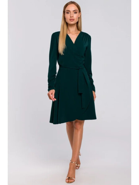 Dámske šaty M487 Tmavo zelená - MOE 42/XL tmavě zelená