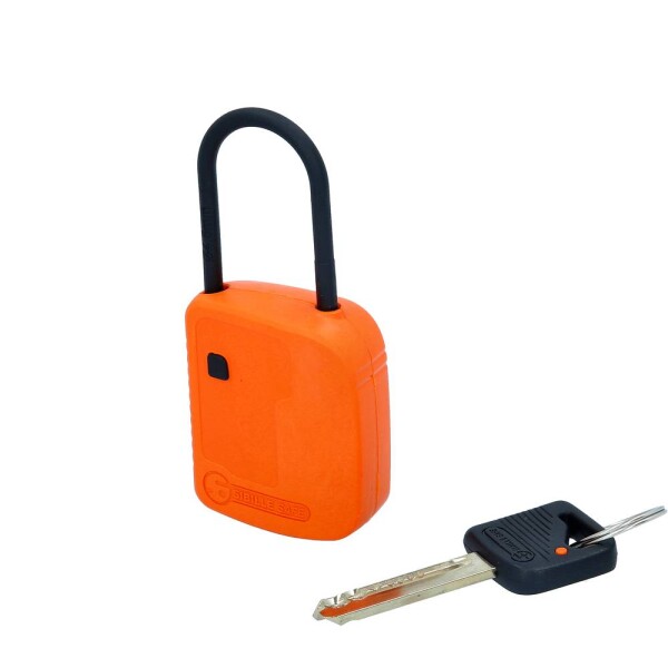 Závorový visiaci zámok, oranžový, kompozitný, 38 mm KS Tools 117.0220; 117.0220