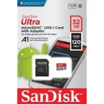 SanDisk Ultra microSDHC 32GB + adaptér / Class 10 / A1 / UHS-I / čítanie: až 120MBs (SDSQUA4-032G-GN6MA)