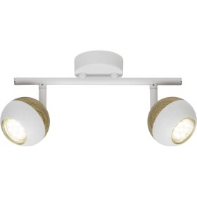 Brilliant Scan G59413/75 stropná lampa LED GU10 6 W biela, drevo (svetlé); G59413/75