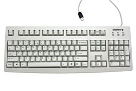 Cherry G83-6104LUNEU-0 svetlo šedá / Kancelárska klávesnica / drôtová / USB / US layout (G83-6104LUNEU-0)