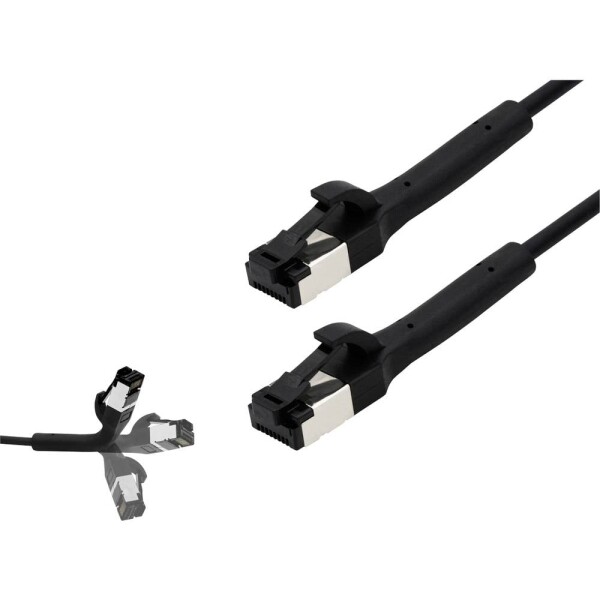 BKL Electronic 144015 RJ45 sieťové káble, prepojovacie káble CAT 8.1 U/FTP 5 m čierna 1 ks; 144015