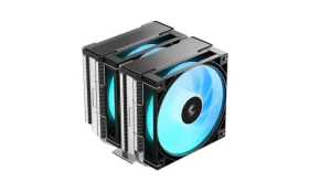 DEEPCOOL AG620 G2 ARGB čierna / Chladič CPU / 2× 120 mm / ARGB / LGA1851 / AM5 (R-AG620-BKAMMG2-G)